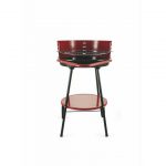 Galileo Bbq Barbecue Grill Rosso Tondo Con Ruote 50X85