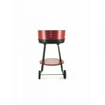 Galileo Bbq Barbecue Grill Rosso Tondo Con Ruote 50X85