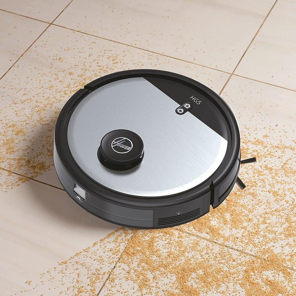 Hoover HG5 PRO Robot Aspirapolvere con Mappatura, 0,2 L Wi-Fi Torretta per Polvere 5 Modalità 1 Spazzola XL e 2 Laterali