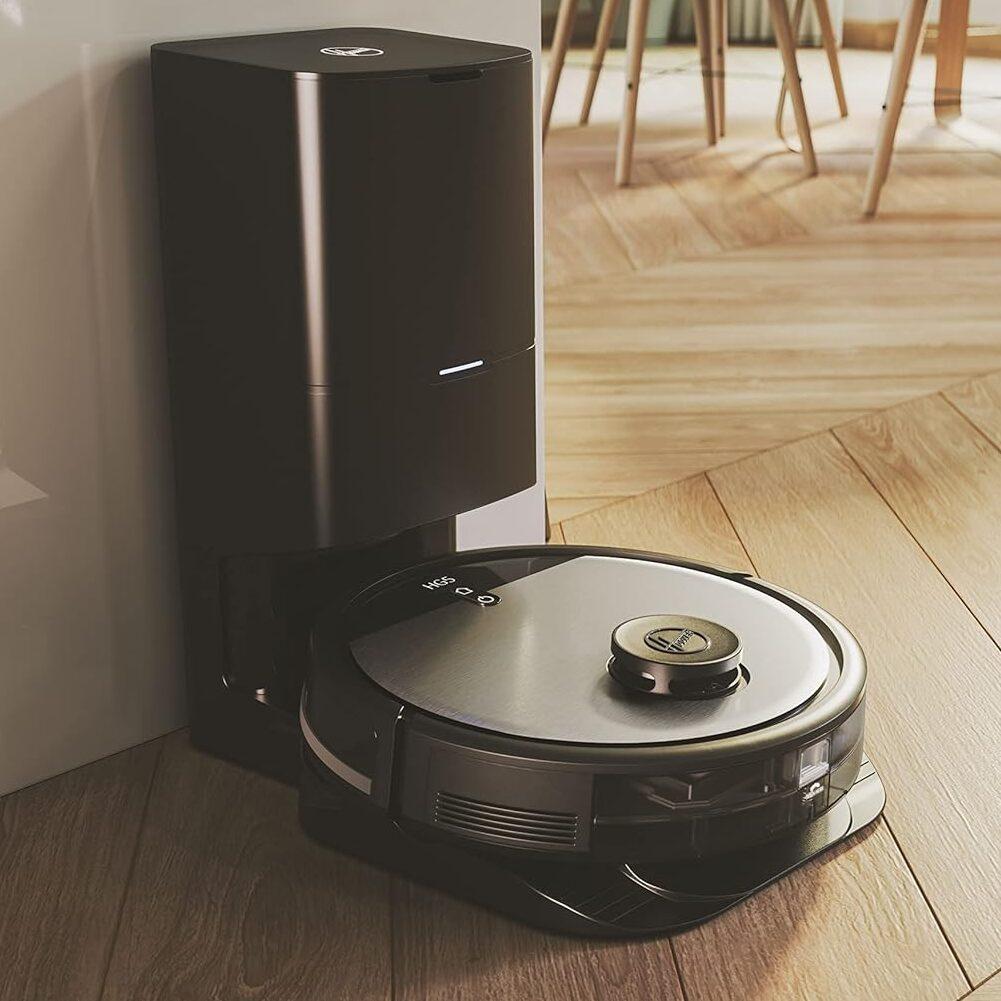 Hoover HG5 PRO Robot Aspirapolvere con Mappatura, 0,2 L Wi-Fi Torretta per Polvere 5 Modalità 1 Spazzola XL e 2 Laterali