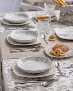 Brandani Servizio piatti set 18 pezzi Deco porcellana