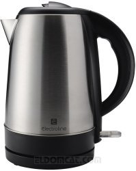 Electroline EDK401X bollitore elettrico 1,7 L 2200 W Nero, Acciaio inox