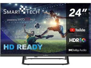 Smart Tech 24HH01V Smart TV 24 Pollici HD Ready Display LED Sistema Whale OS Classe E colore Nero