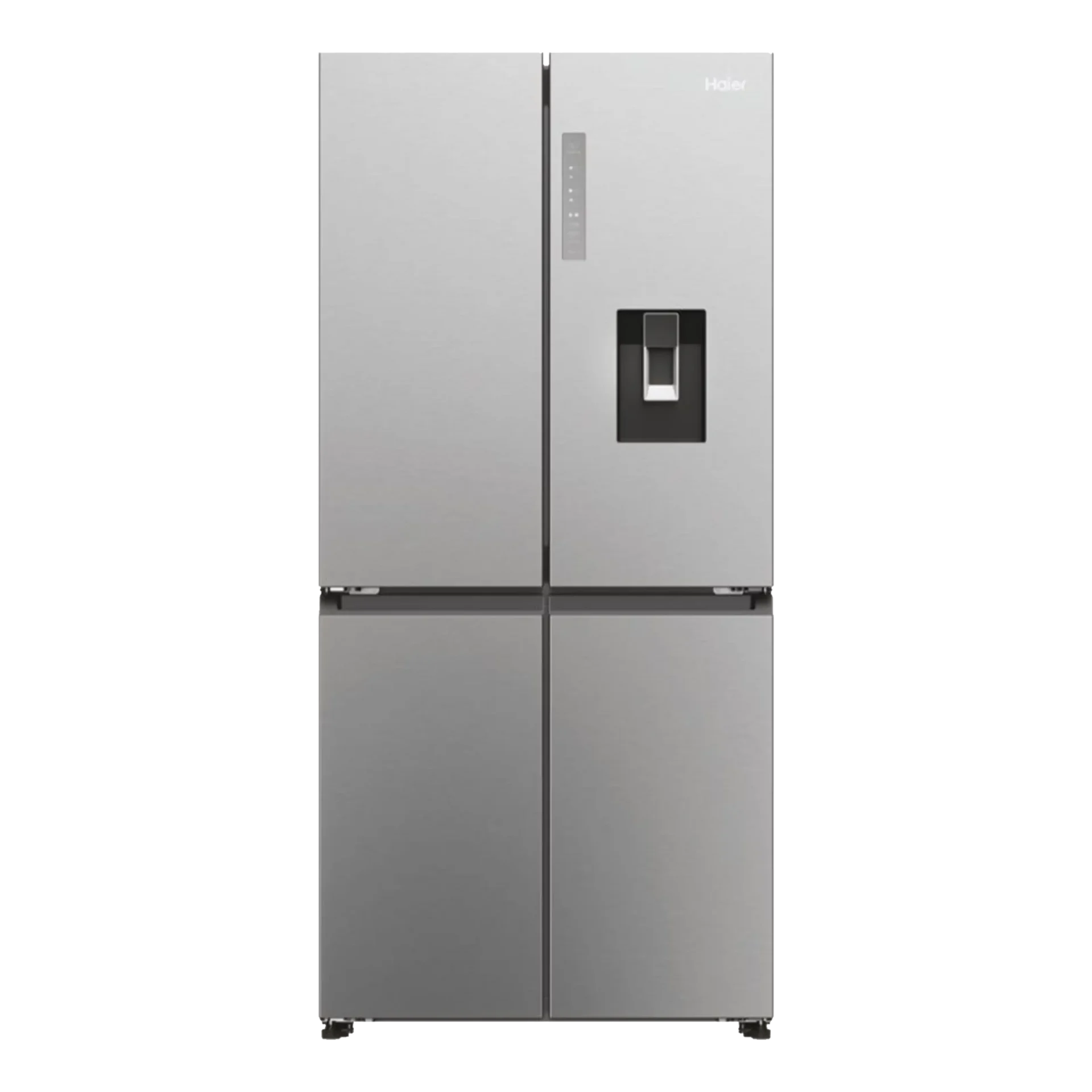 Haier HCR3818EWMM Frigorifero Americano Side by Side, Capacità 463 Litri, Classe E, No Frost, colore Platinum Inox ̵