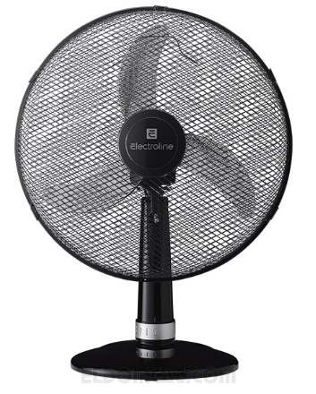 ELECTROLINE VT403PK Ventilatore da Tavolo 3 pale 40 cm nero