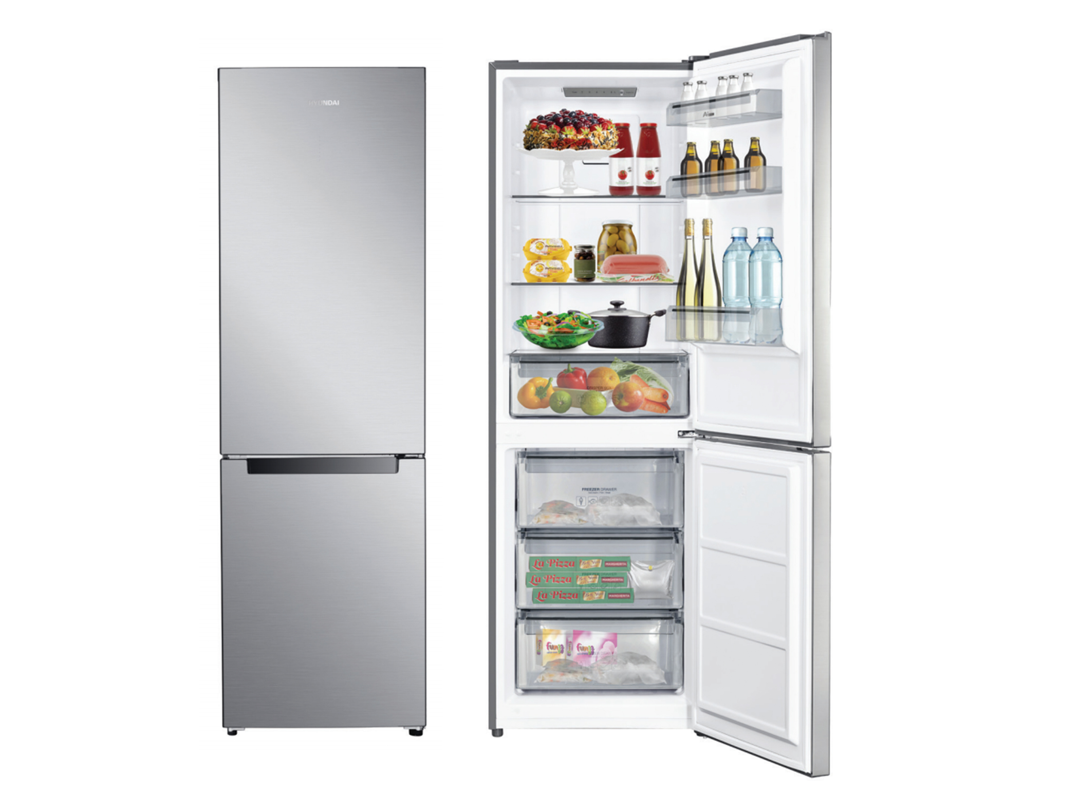 Hyundai CBHN-45NNL3XE0 Frigorifero combinato Total No Frost 327 lt., classe E