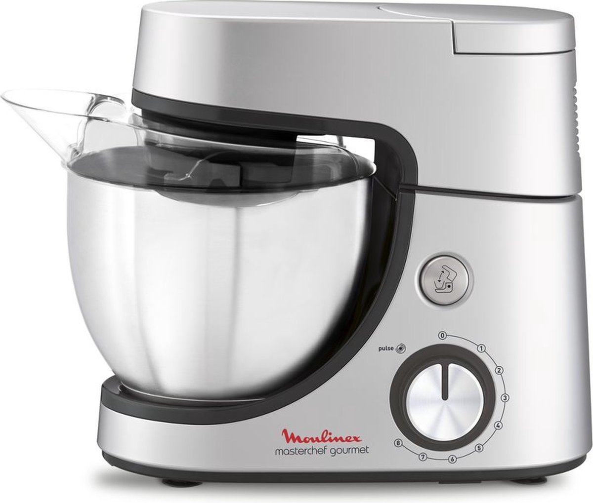 Moulinex QA519D Masterchef Gourmet 1100 W capacità 4,6 litri 8 velocità + funzione Pulse ciotola in acciaio inox tecnolo
