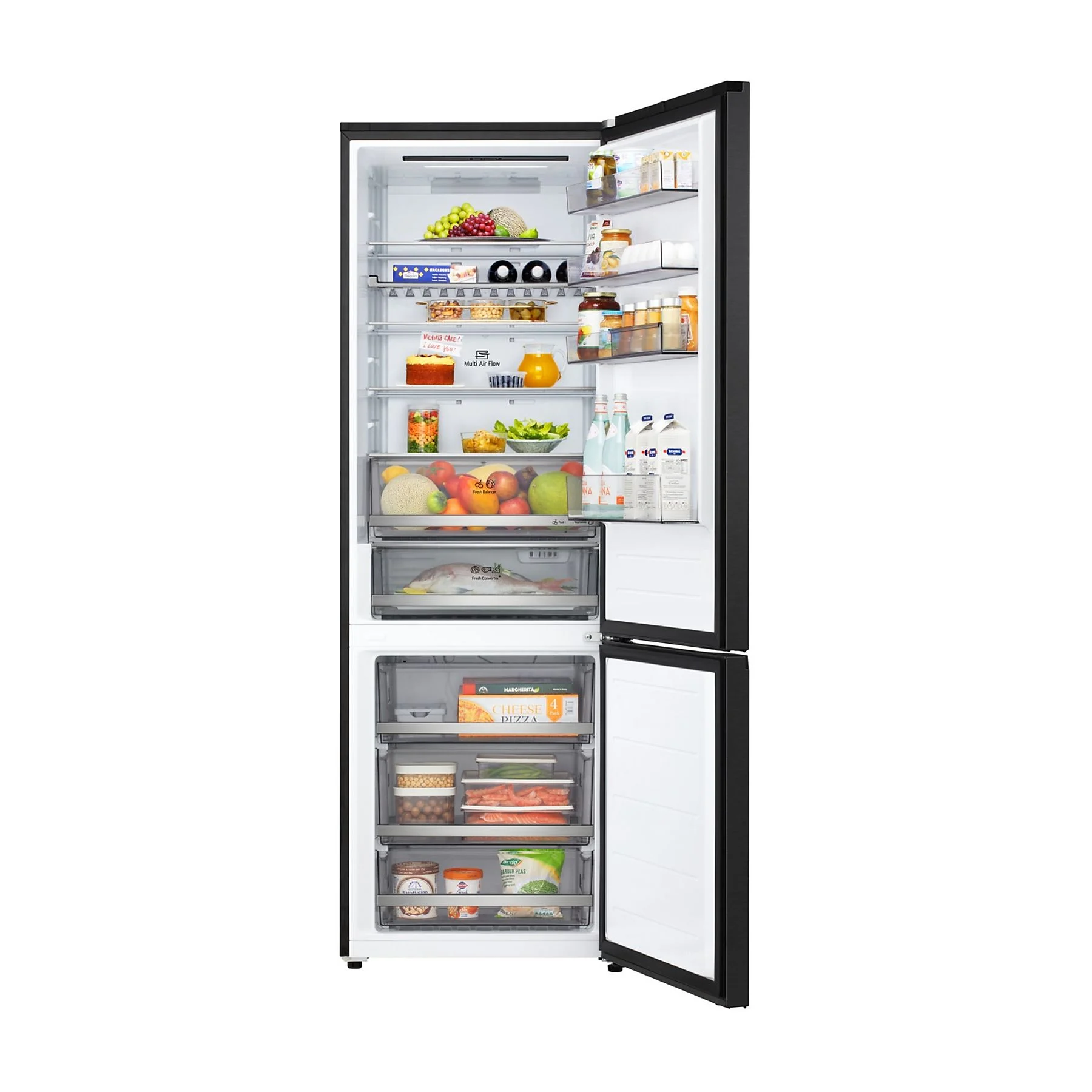 Lg GBBW322CEV Frigorifero Combinato 465 Litri, Classe C, Total No Frost, colore Essence Black Steel