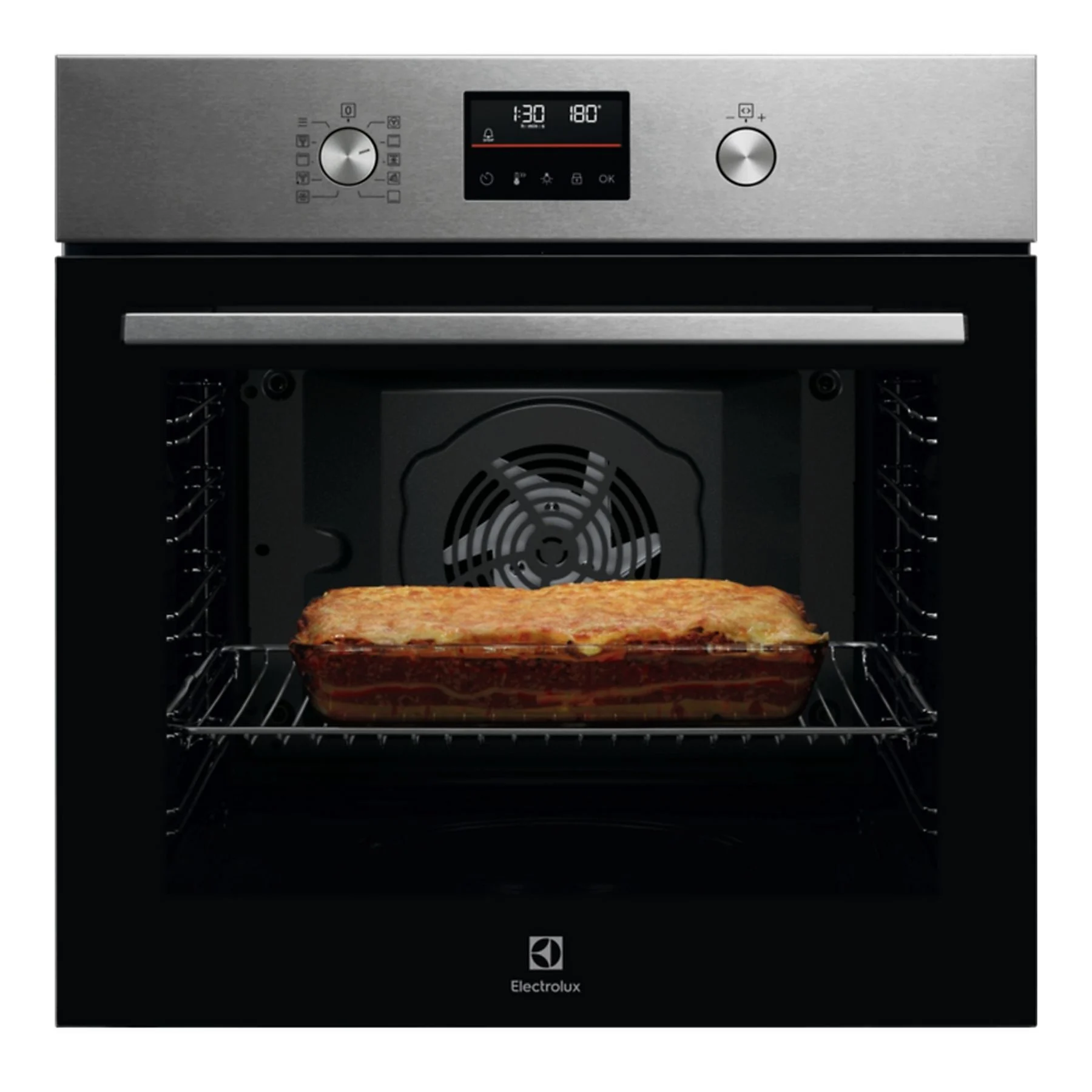 Electrolux EOF4P46TX2 Forno Elettrico da Incasso, Ventilato, Multifunzione con Grill, 60 cm, 72 Litri, Classe A++, Pirol